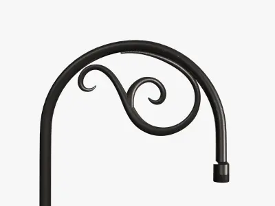 Post-Arm-7 wrought iron garden sconce 3D model