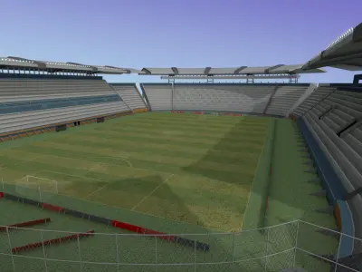 Lowpoly generic football soccer stadium Low-poly 3D model