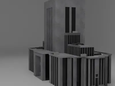 CCPD - City Central Police Department Game Ready 3D model Free low-poly 3D model