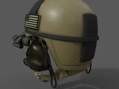 Helmet military Scifi low poly  Low-poly 3D model
