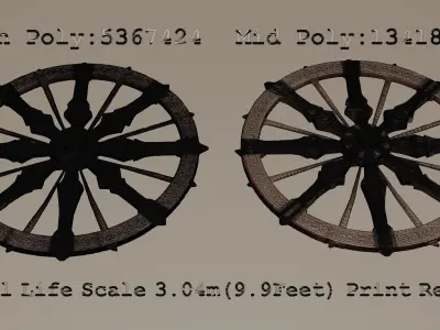 Simplified Konark Wheel - Ready for 3D Printing 3D print model