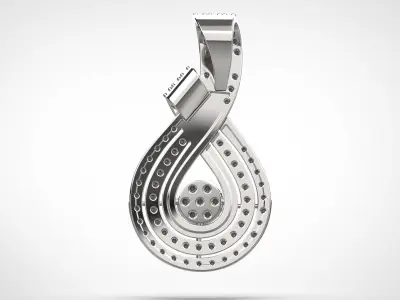 PE18 Classic Solitaire Pendant less then 1 ct CAD STL 18K 4g 3D print model