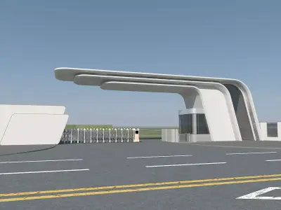 Modern Park Entrance 3D model