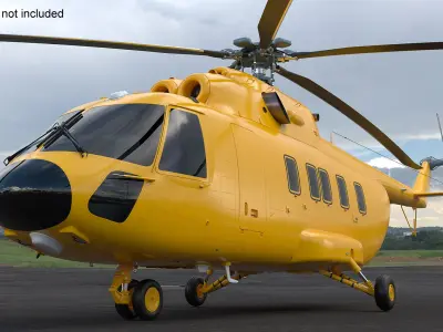  Transport Cargo Helicopter Yellow 