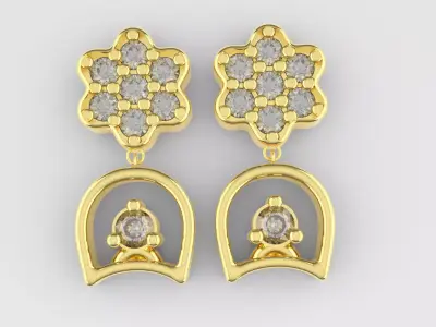 Super cute Kids Dangling Earring Free 3D print model