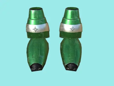 Sci-Fi Boots 05 - Character Design - Megaman Robot Style Low-poly 3D model