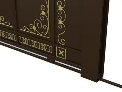 Fence and Gate 06 PBR  Low-poly 3D model