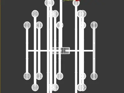 MEURICE RECTANGULAR CHANDELIER C 3D model