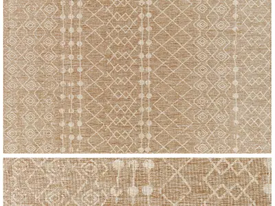 Carpet set 28 - Bundle - 3 Geometrical Jute Rugs 3D model