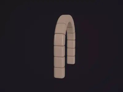 Stylized Stone Archway 3D model