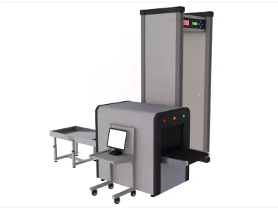 X-Ray Machine With Metal Detector 3D model