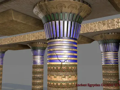  Ancient Egyptian Corridor 3d Model 3D model