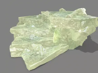 Stair crystal Low-poly 3D model