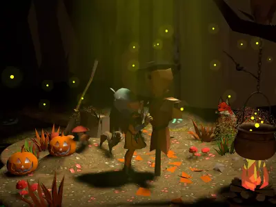 BABA YAGA HALLOWEEN 3D model