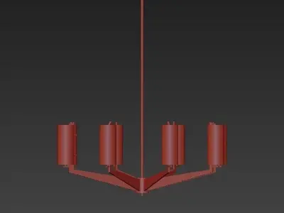 Vendome chandelier with four lights 3D model
