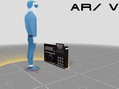 Sci-fi Control Panel Low-poly 3D model