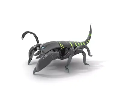 Cyber Scorpion Neon model pack Low-poly 3D model
