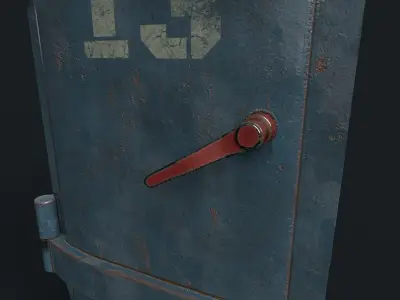 Door bunker Low-poly 3D model