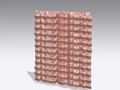 Curtain Low-poly 3D model