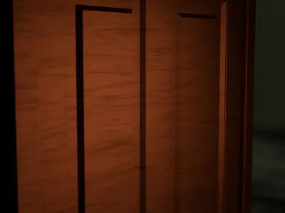 Wooden Door - Animated Free 3D model