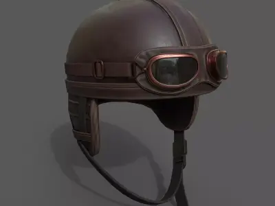 Helmet scifi military low poly  Low-poly 3D model