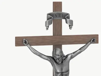  Religious Crucifix Jesus on Cross Silver 