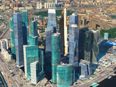 Moscow map 3D model