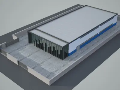 Industrial Building Factory 3 3D model