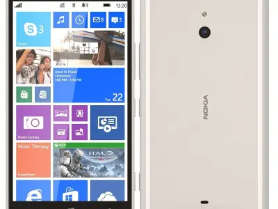 Nokia Lumia 1320 white 3D model