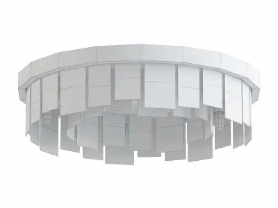 THE338 gold and glass ceiling light 3D model