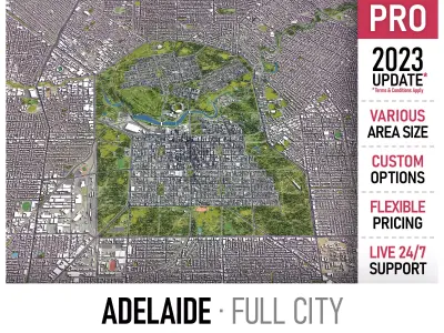 Adelaide Low-poly 3D model