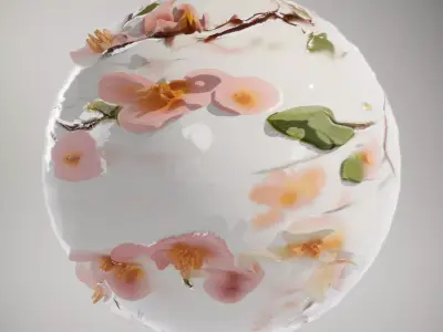 Blossom Petal Glass HQ PBR Textures Set Texture