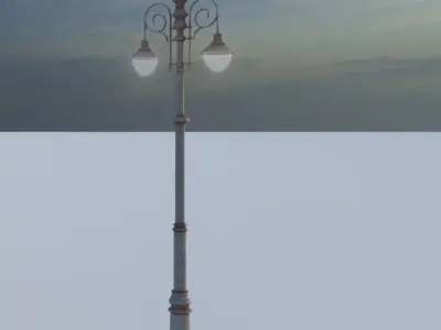 3D STREET LAMP SET Low-poly 3D model