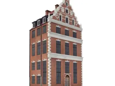 Towering Red Building 3D model