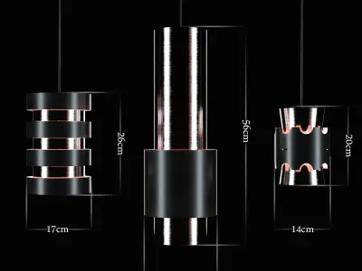 Ceilings pendants set 3D model