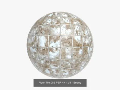 Floor Tile 002 PBR 4K - 4 Types Texture Texture