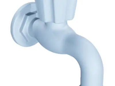 Plastic Water Tap Low-poly 3D model