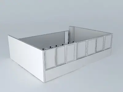 Classroom glass fronted office with lighting Free 3D model