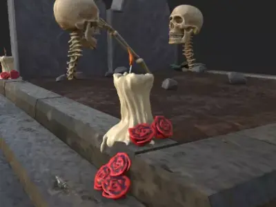 FunnyTomb Low-poly 3D model