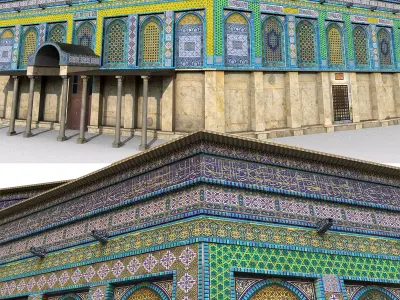 Dome of the Rock   Low-poly 3D model