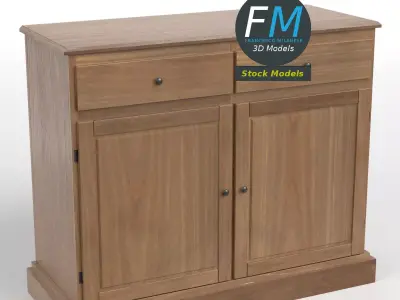 2 door cabinet cupboard 3D model
