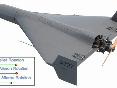  Kamikaze Drone Shahed 136 Gray Rigged 