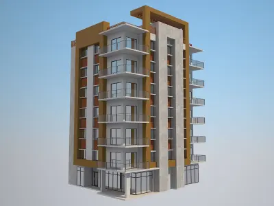 Apartment Building 5 3D model