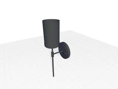 WS Antares Light Oil Rubbed Bronze Satin Brass Wallchiere 3D model