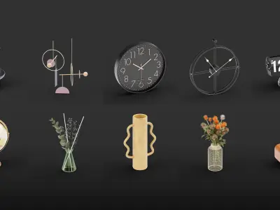 Mega Pack 10 000 furniture  Models Cycles And Eevee 3D model