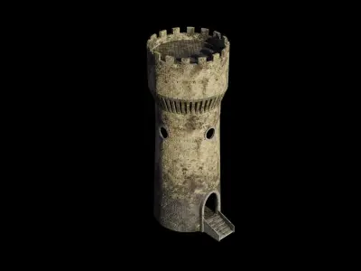 Tower 3D model textures 4K PBR -UE4 Low-poly 3D model