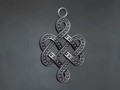 Celtic Braided Pattern Pendant 3D print model