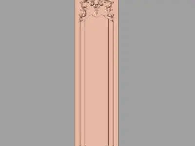 Door flower relief model STL format for CNC carving E452 3D model