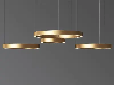 Circle Ring Chandelier 3D model