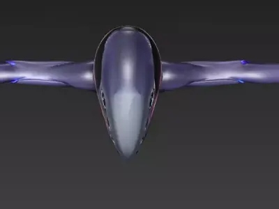 Alien creature in T-pose 3D model